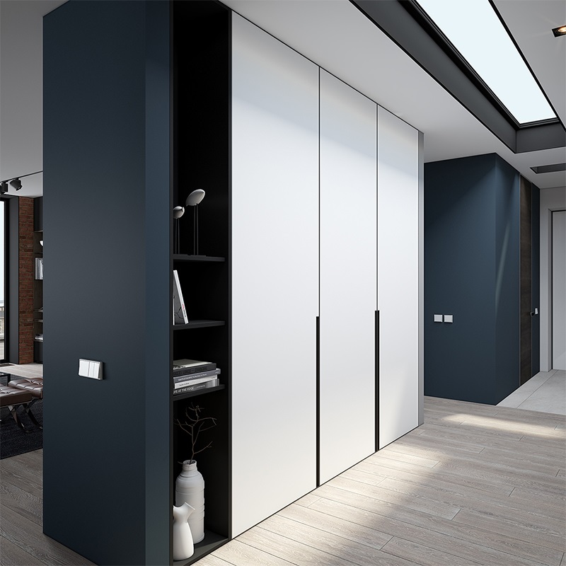 New Design white 2 pack moire aluminum Fitted Built Walk In Cupboard Closet Wardrobe