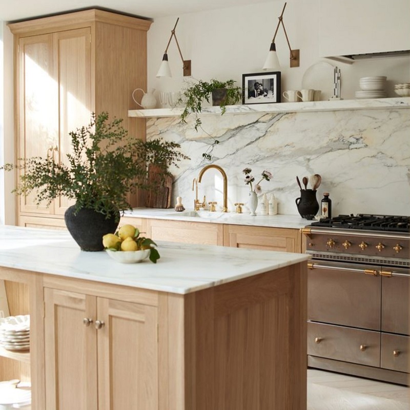 Hot selling rustic solid oak kitchen storage cabinets