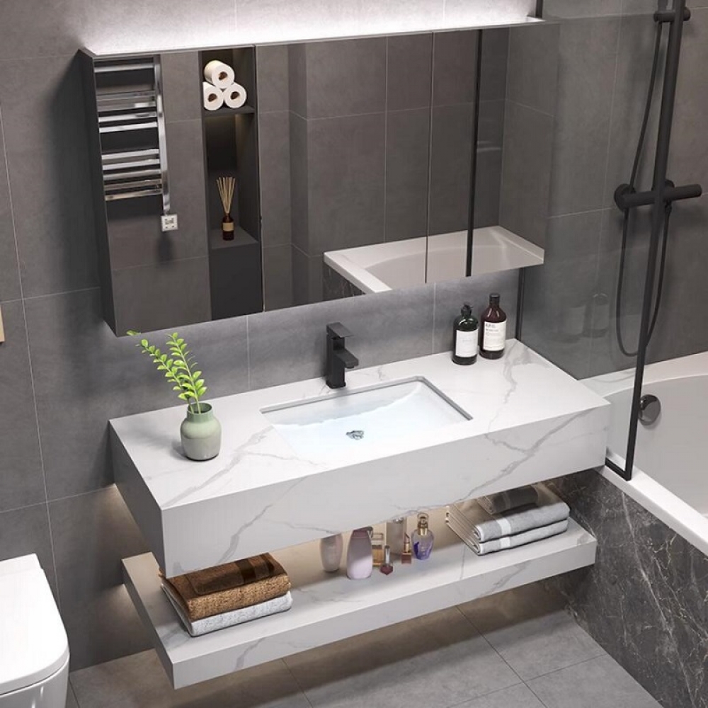 Luxury Floating Bathroom Vanity Mirror Cabinet wall mounted bathroom cabinet