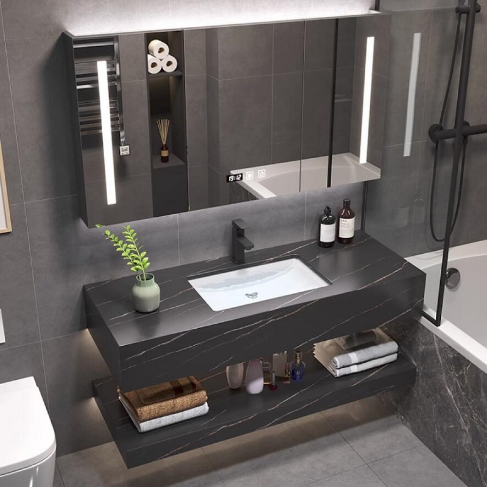 Luxury Floating Bathroom Vanity Mirror Cabinet wall mounted bathroom cabinet